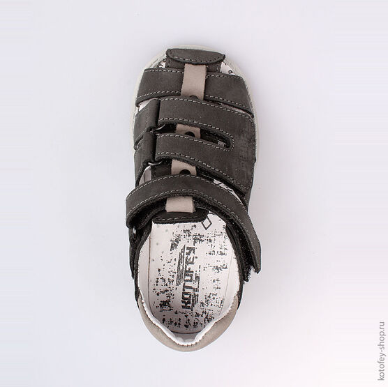 322048-21 Сандалии для мальчика для мальчики серый фото №4