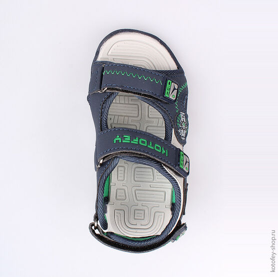 323052-13 Пляжная обувь для мальчики син-зел фото №4