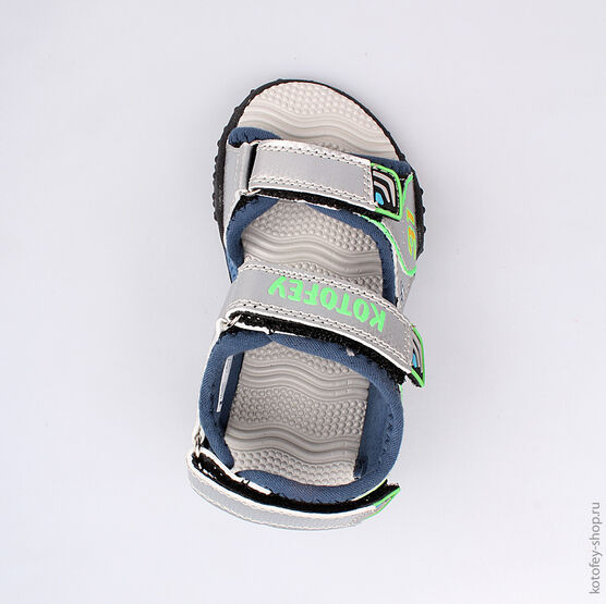 323060-11 Пляжная обувь для мальчики сер-син фото №4