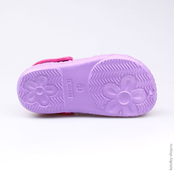 325032-01 Пляжная обувь сиреневая для девочки сиреневый фото №3