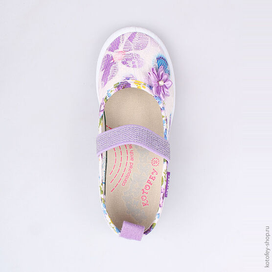 331034-12 Текстильная обувь для девочки сиреневый фото №4