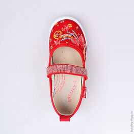 331038-11 Текстильная обувь для девочки красный фото №4