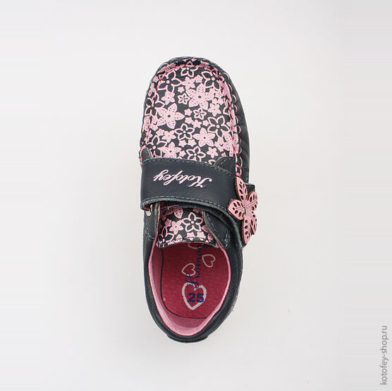 332040-24 Полуботинки для девочки син-роз фото №4