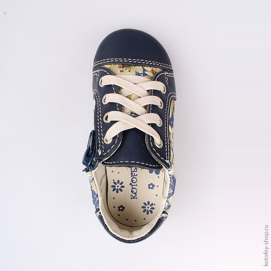 332077-23 Полуботинки для девочки светло-синий фото №4