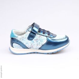 332080-23 Полуботинки для девочки светло-синий фото №2