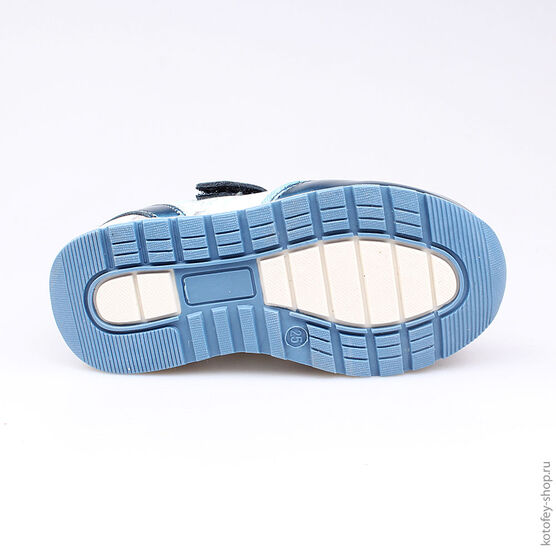 332080-23 Полуботинки для девочки светло-синий фото №3