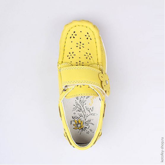 332084-21 Полуботинки для девочки желтый фото №4