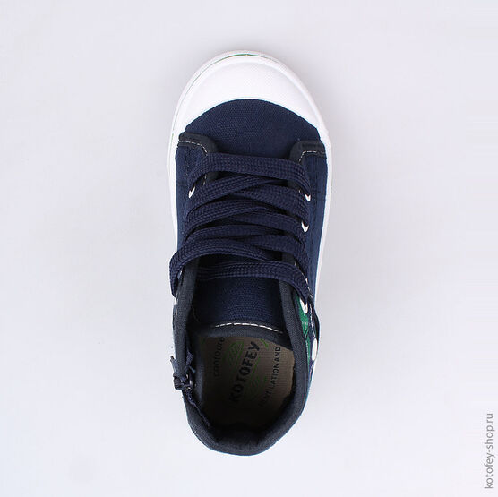 341006-12 Кеды для мальчики син-зел фото №4