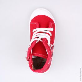 341023-11 Кеды для мальчики красный фото №4