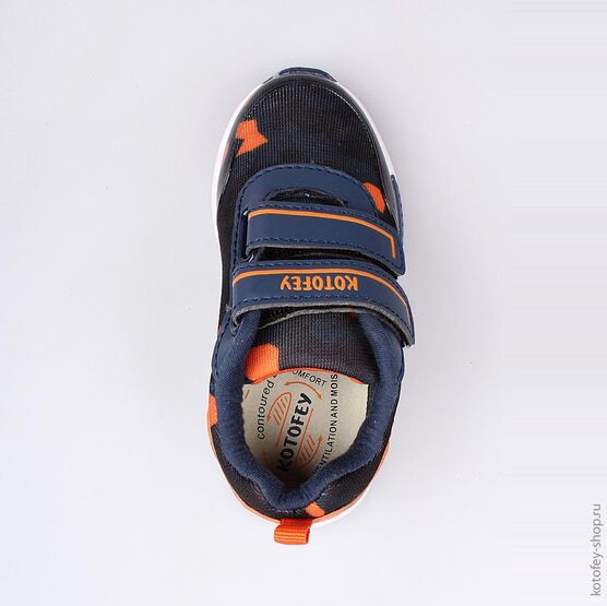 344151-72 Кроссовки с LED-подсветкой для мальчики син-ора фото №4