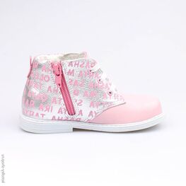 352081-24 Ботинки для девочки роз-срб фото №2