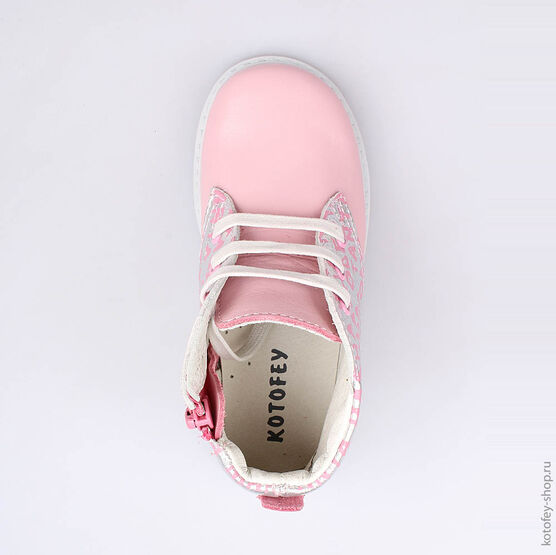 352081-24 Ботинки для девочки роз-срб фото №4