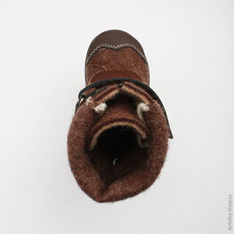 357001-43 Валенки для мальчики коричневый фото №4