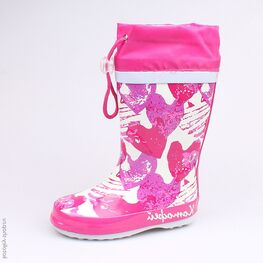 366145-11 Резиновые сапоги для девочки фук-бел