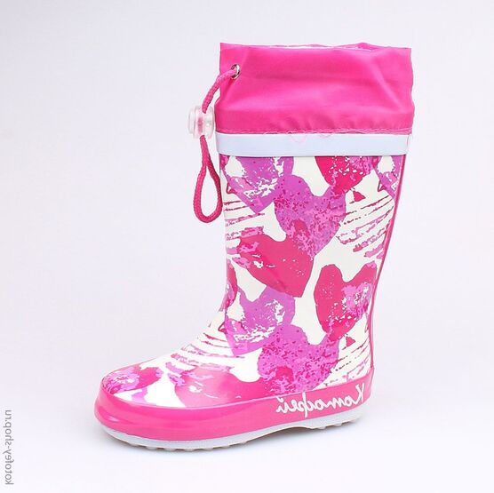 366145-11 Резиновые сапоги для девочки фук-бел