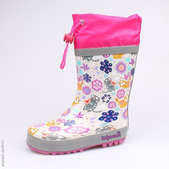 366151-11 Резиновые сапоги для девочки сер-фук