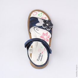 423005-21 Босоножки для девочки светло-синий фото №4