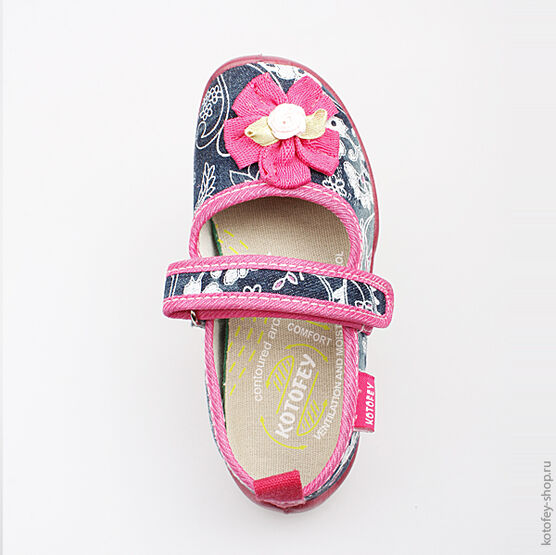 431071-11 Текстильная обувь для девочки светло-синий фото №4