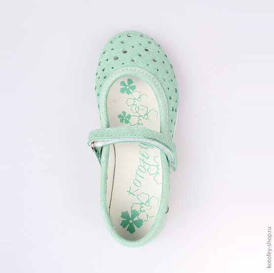 432111-26 Туфли для девочки зеленый фото №4