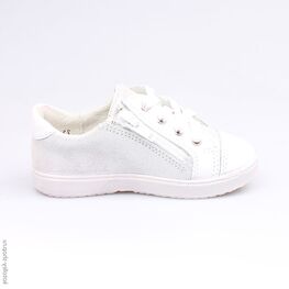 432127-22 Полуботинки для девочки срб-бел фото №2