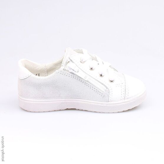 432127-22 Полуботинки для девочки срб-бел фото №2