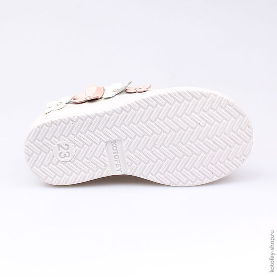 432127-22 Полуботинки для девочки срб-бел фото №3