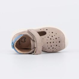 032100-21 Закрытые сандалии для мальчика Первые шаги для мальчики бежевый фото №4