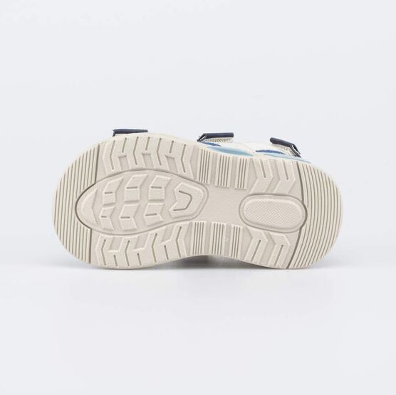 121080-11 Светящиеся пляжные сандалии для мальчика для мальчики синий,бежевый фото №3