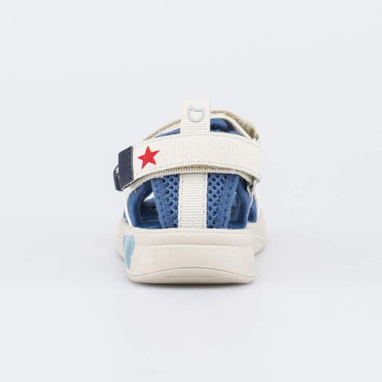 121080-11 Светящиеся пляжные сандалии для мальчика для мальчики синий,бежевый фото №5