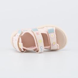 121080-12 Светящиеся пляжные сандалии для девочки для девочки розовый,бежевый фото №4