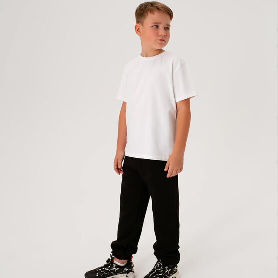 07002015-40 Классическая футболка для детей белый для мальчики белый фото №9