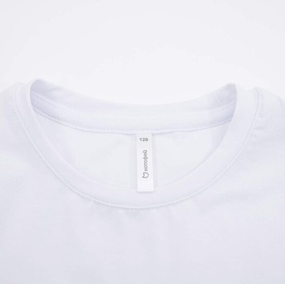 07002015-40 Классическая футболка для детей белый для мальчики белый фото №3