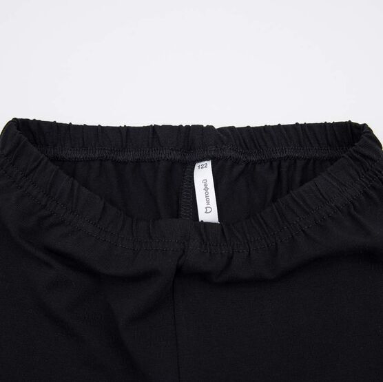 07862112-10 Черные лосины для девочки для девочки черный фото №3