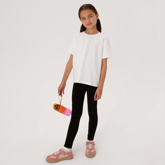 07862112-10 Черные лосины для девочки для девочки черный фото №4