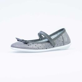 632285-25 Туфли для девочки серебрист.