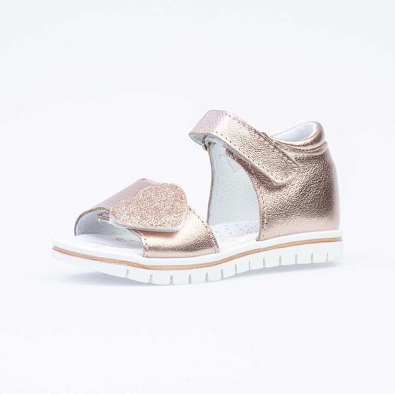 322107-22 Сандали летние на липучке для девочки бронзовый