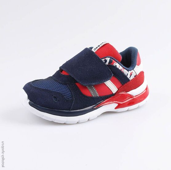 344202-72 Кроссовки с LED-подсветкой на подошве для мальчики син-кра