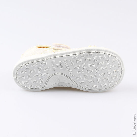 131129-11 Текстильная обувь для девочки золотой фото №3