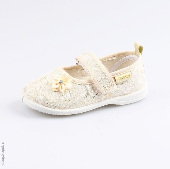 131129-11 Текстильная обувь для девочки золотой