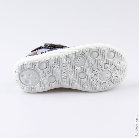 221043-11 Сандалии текстильные для мальчики серый фото №3