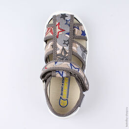 221043-11 Сандалии текстильные для мальчики серый фото №4