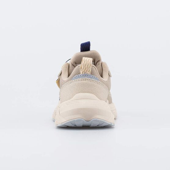 344551-13 Кроссовки с системой быстрой шнуровки для мальчики бежевый + синий фото №5