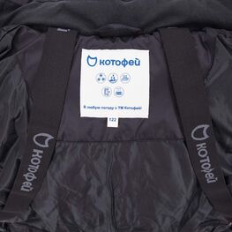 07858056-40 Зимнее пальто для девочки черный для девочки черный фото №4