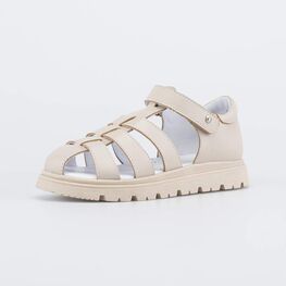 522193-21 Кожаные сандалии для девочки для девочки бежевый