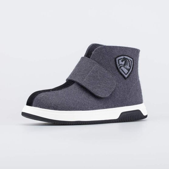 957027-04 Короткие мужские валенки Гран-при темно-серый для мальчики темно-серый