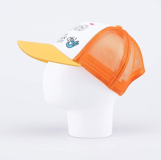 07709027-40 Кепка-бейсболка с сеткой для мальчика белый-оранжевый для мальчики белый + оранжевый фото №2