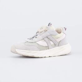 644552-11 Подростковые кроссовки с системой быстрой шнуровки для девочки серый,розовый