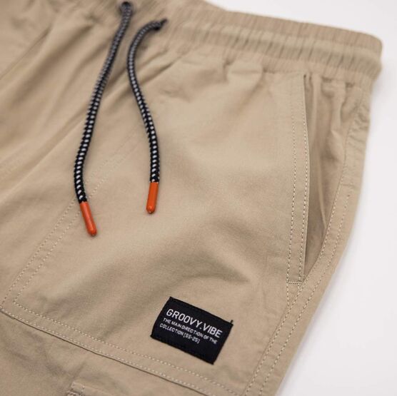 07759062-40 Брюки карго для мальчика бежевый для мальчики бежевый фото №3