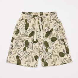 07762044-40 Шорты из футера для мальчика бежевый-зеленый для мальчики бежевый + зеленый