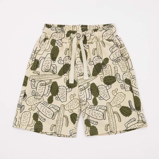 07762044-40 Шорты из футера для мальчика бежевый-зеленый для мальчики бежевый + зеленый